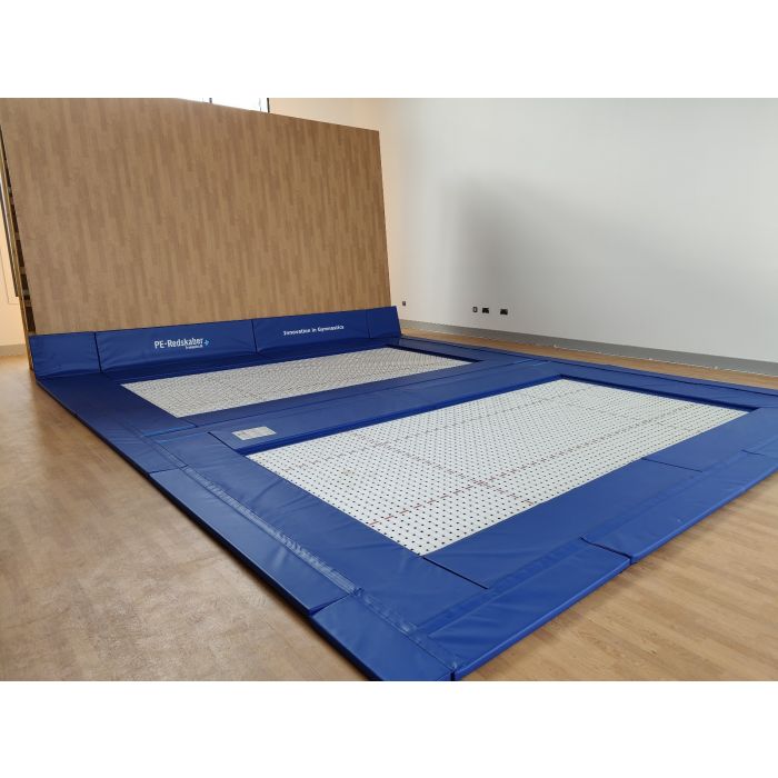 Sammenleggbart gulvsystem for grop