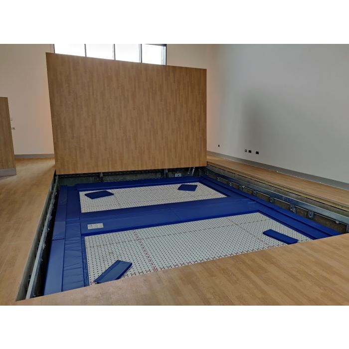 Sammenleggbart gulvsystem for grop